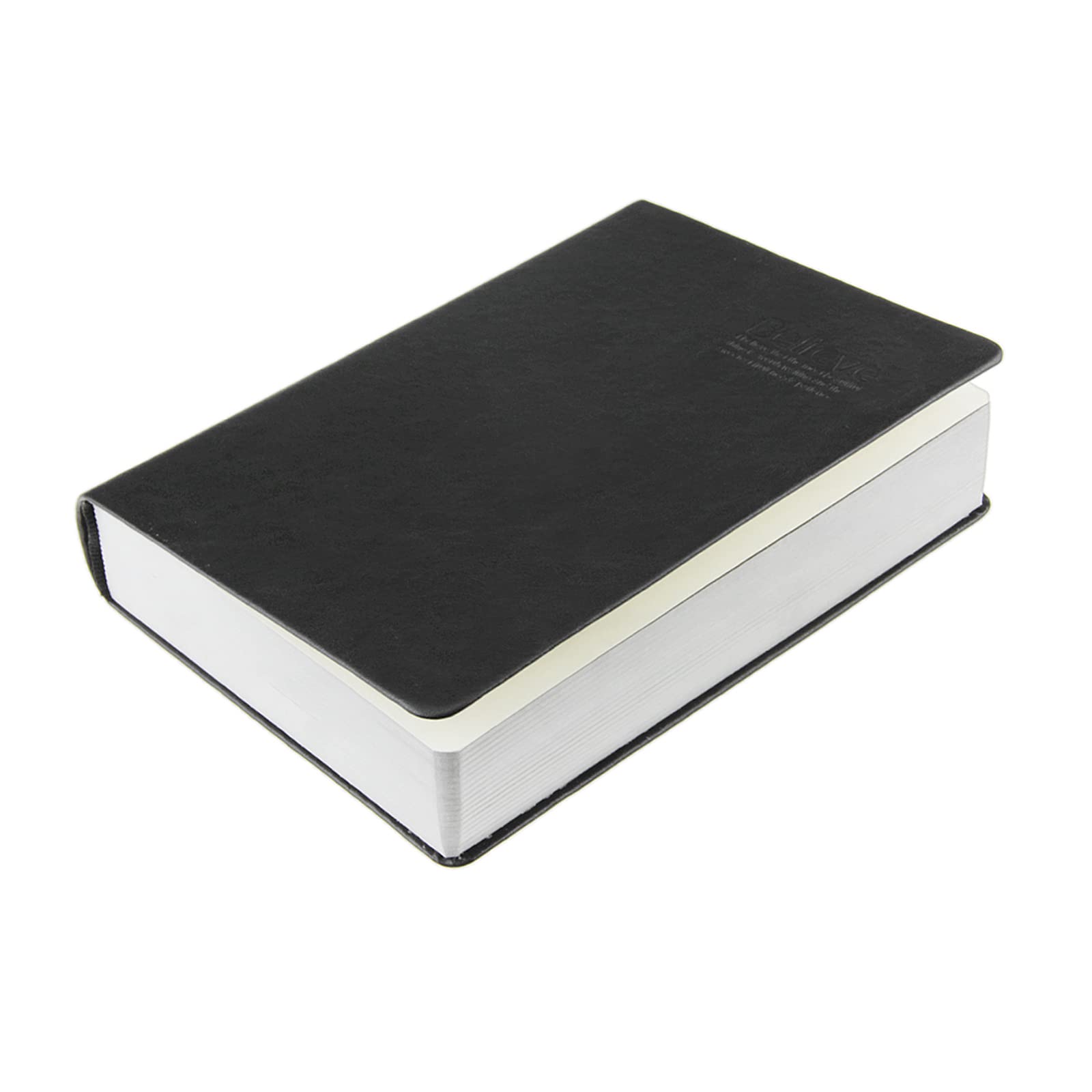 Diarios de estudio DaiBible Cuaderno bocetos Libro recuerdos Registros vida Lo mejor for dos años escritura Grueso 640 páginas en blanco A5 Piel sintética suave(Grey Edge)