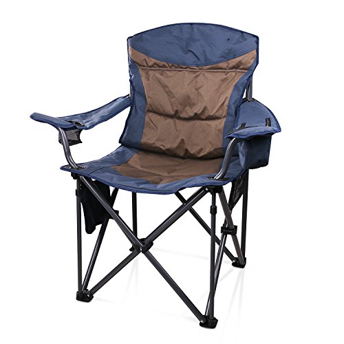 JQ&JQ Portable Camping Chair with Carry Bag and Ice Bag,Support up to 660 Ib, Blue