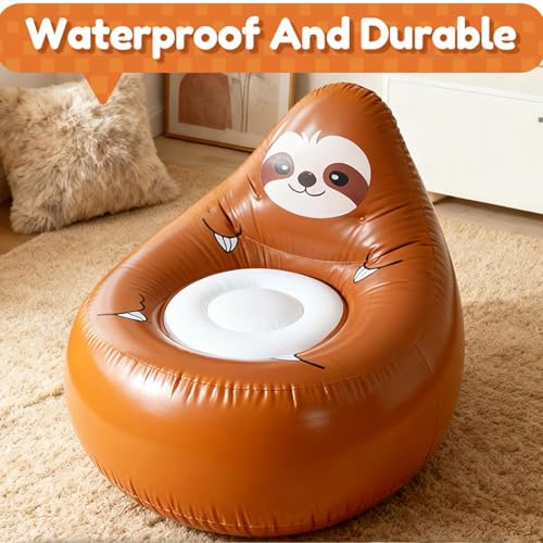 Canapé gonflable étanche et robuste avec design animal ergonomique