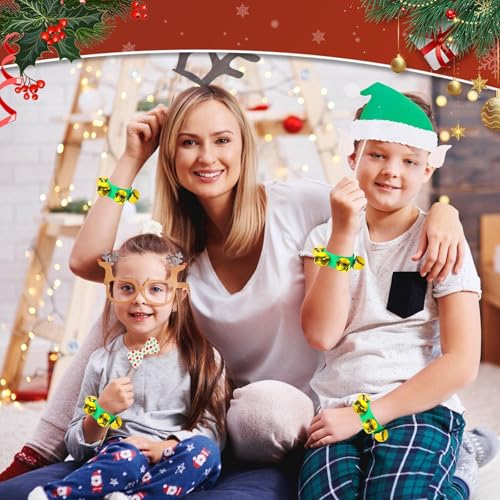 Augshy 2 Packs Christmas Hand Bells, Green Wrist Band Jingle Bells Bracelets with Gold Bells Hand Ankle Bells Classroom Bell Musical Instruments Festive Jingle Accessories - Thumbnail 6