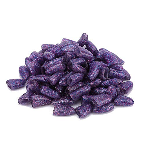 Tapas de uñas para Perro, 100 Unidades, Coloridas y Suaves, para Control de Patas de Perro, con Adhesivo y aplicadores para Garras de (Violeta cristalino L)