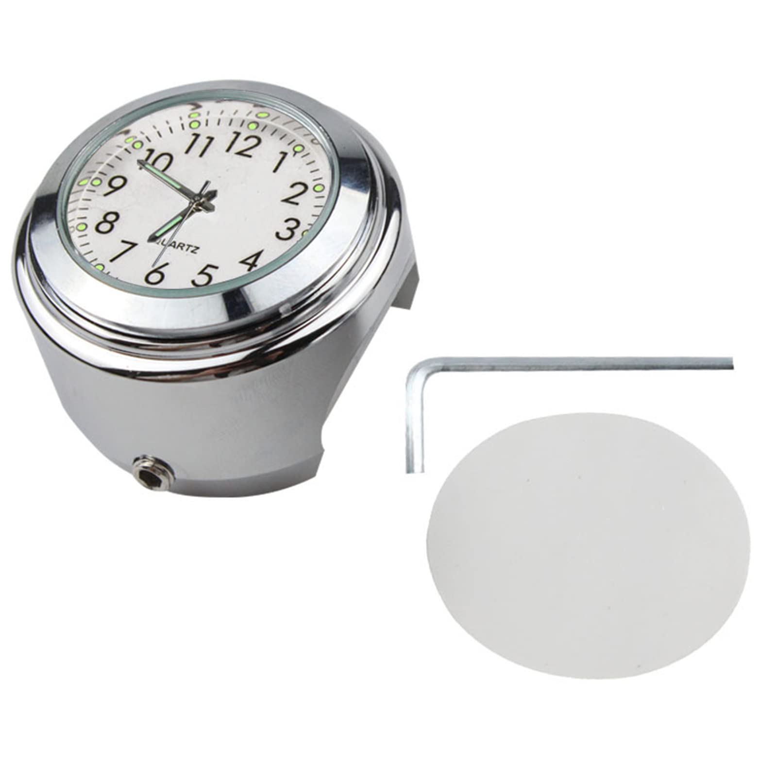 Jazuaiao 22mm 25mm Waterproof Motorbike Handlebar Clock Temp Thermometer Watch Suitable For-Harley Motorbike Time Table Motoycle
