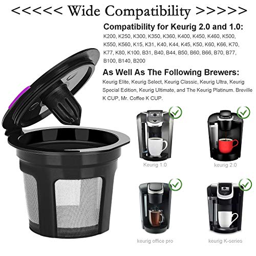 Compare LivingAid Reusable K Cups for Keurig 2.0 & 1.0 Brewers 4 Packs