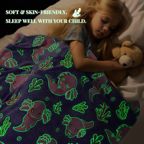 Image of Axolotl Twin Blanket for Couch Bed, Large Fleece Throw Blanket for Women College Teens Girls, Twin XL Size Purple Cozy Throws for Travel Camping Office Car Airplane, Axolotl Rome Decor, 60 inchx80 inch