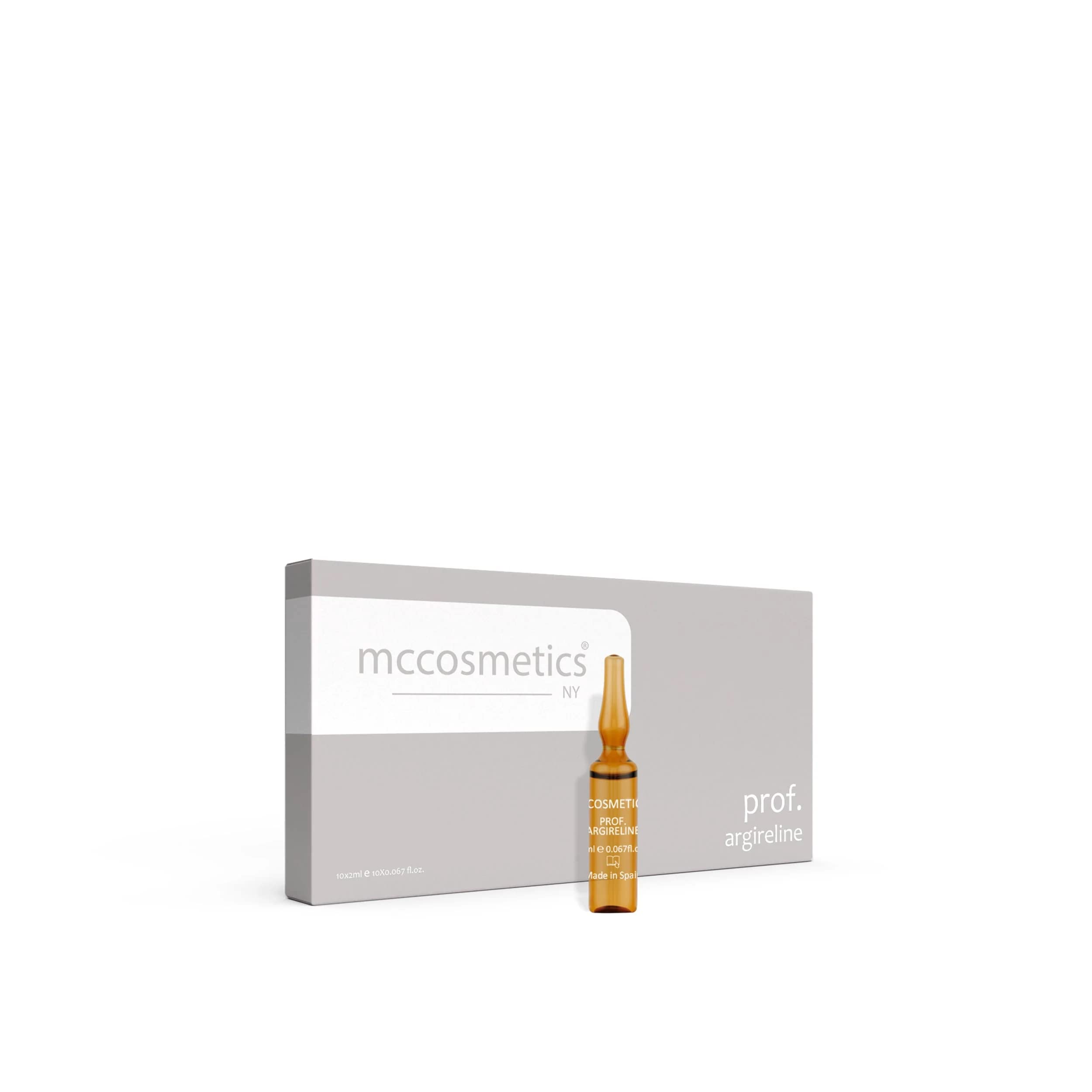 MCCosmetics NY | Prof. Argireline & Leuphasil | Smoothing Solution for Expression Lines with 3% Argireline & 2% Leuphasil | 10 x 2ml Ampoules | Made in Spain