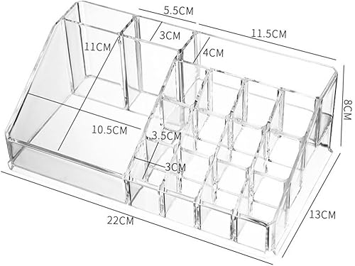 Miniatura 6 de Lápiz labial transparente organizador portátil y caja ligera para brochas de maquillaje, lápices labiales, esmalte de uñas