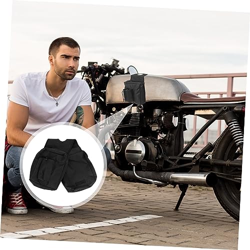 Bolsa de silla Toddmomy para motos y cuatrimotos, fácil de instalar, con compartimento interior, compatible con UTV y motos de nieve, color negro, almacenamiento al aire libre miniatura 2