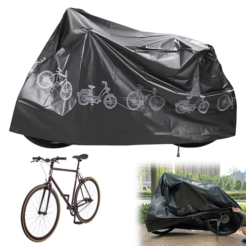 Forhandy Fahrradabdeckung Wasserdicht, 200x110cm Fahrradgarage Fahrrad Schutzhülle Verdickte Version Fahrradplane, Fahrrad Abdeckplane Abdeckung for Mountain Bike/E-bike/Road Bike Forhandy Fahrradabdeckung Wasserdicht, 200x110cm Fahrradgarage Fahrrad Schutzhülle Verdickte Version Fahrradplane, Fahrrad Abdeckplane Abdeckung for Mountain Bike/E-bike/Road Bike