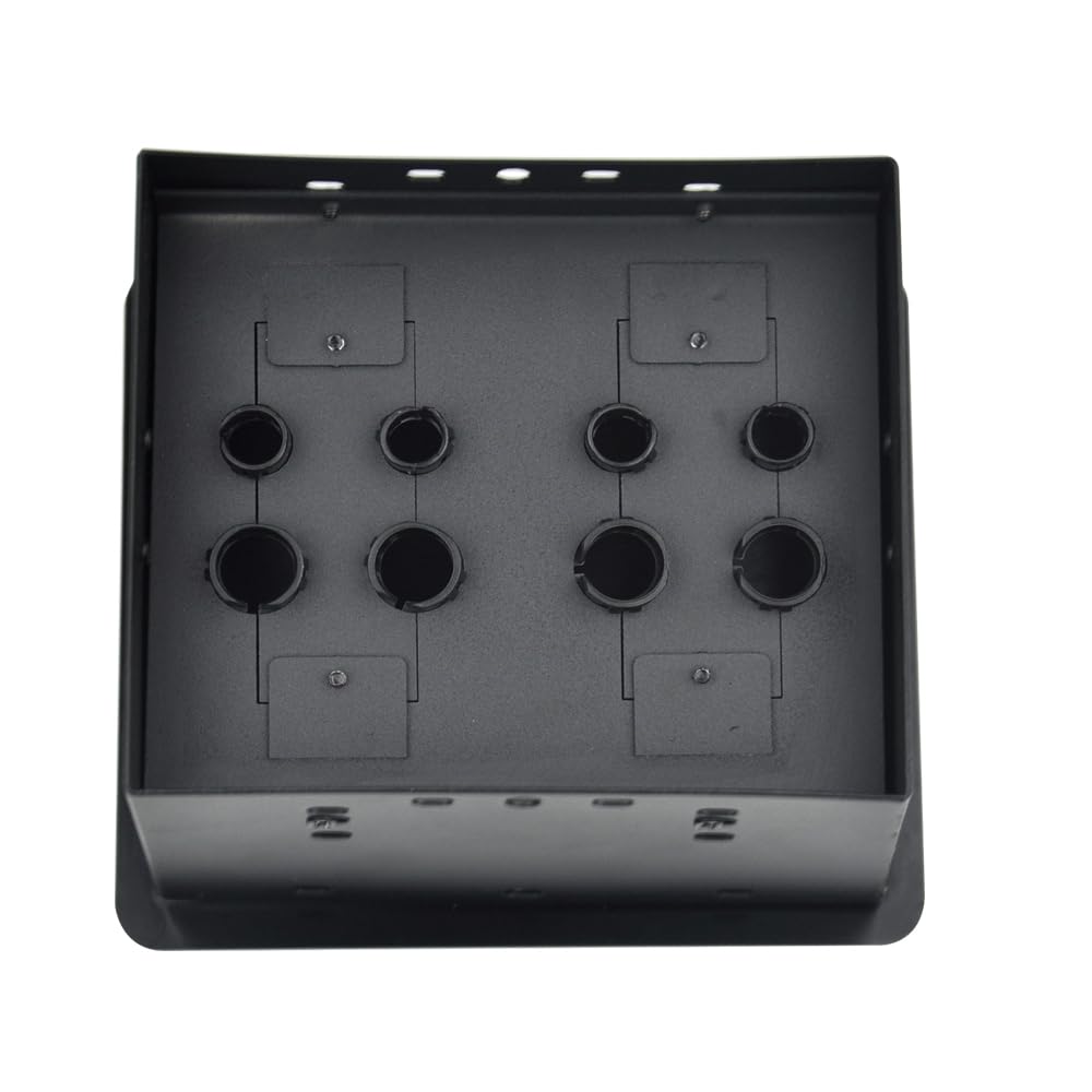 Tabletop Brush Cable Management Connectivity Box with 8 Grommet Holes for Conference Office, Black, 5.12" x 4.49" x 2.88" - Image 3