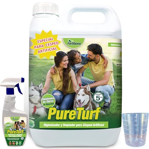 Fertibono Limpiador de Césped Artificial, (5L), Protege a tus Niños: Deshazte de los Olores, Virus y Bacterias de Orina de Mascotas para un Césped Seguro y Limpio
