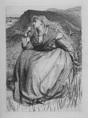 Peinture à l'huile If de Frederick Sandys pour créer un coin lecture élégant 36x48