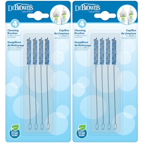 Image of Dr. Brown's Anti-Colic Options+ Vent/Reservoir Cleaning Brush, BPA-Free, Blue, 8 Count, 2-Pack