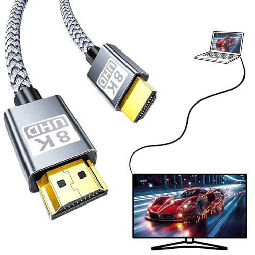 Grithope HDMI2.1�P�[�u�� 3M�y2026�ŐV�`���Z�p 8K�Ή� 48Gbps�������z 4K240Hz/165Hz/120Hz�E8K60Hz eARC HDR10+ VRR HDCP2.3�Ή� ���ϋv�i�C�����҂� �����b�L�[�q PS5/PS4