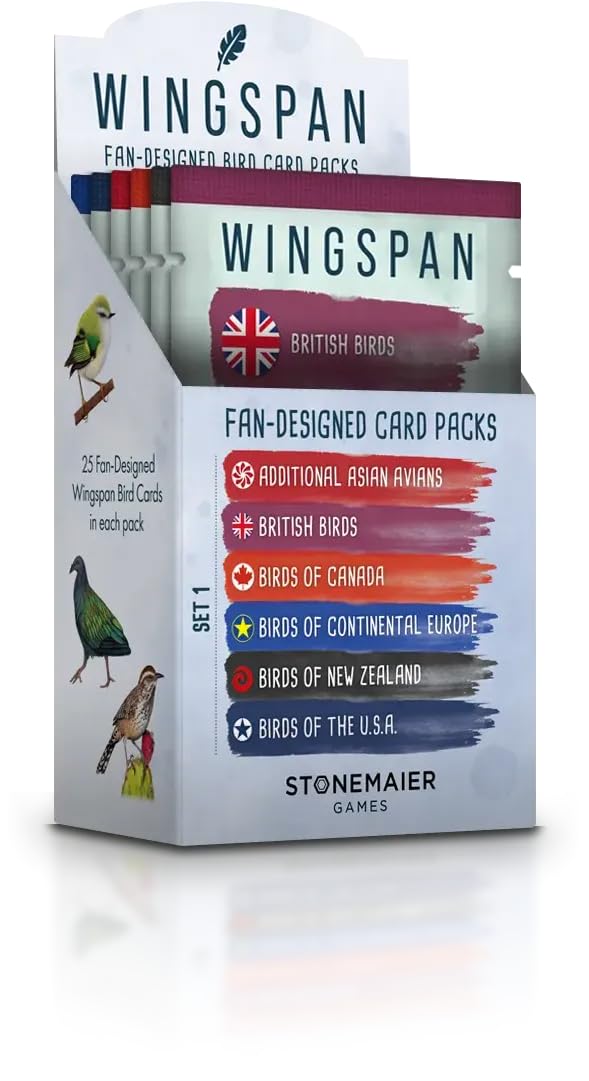 Stonemaier Games | Wingspan Fan Designed Card Packs | Board Game Expansion Accessory | Ages 14+