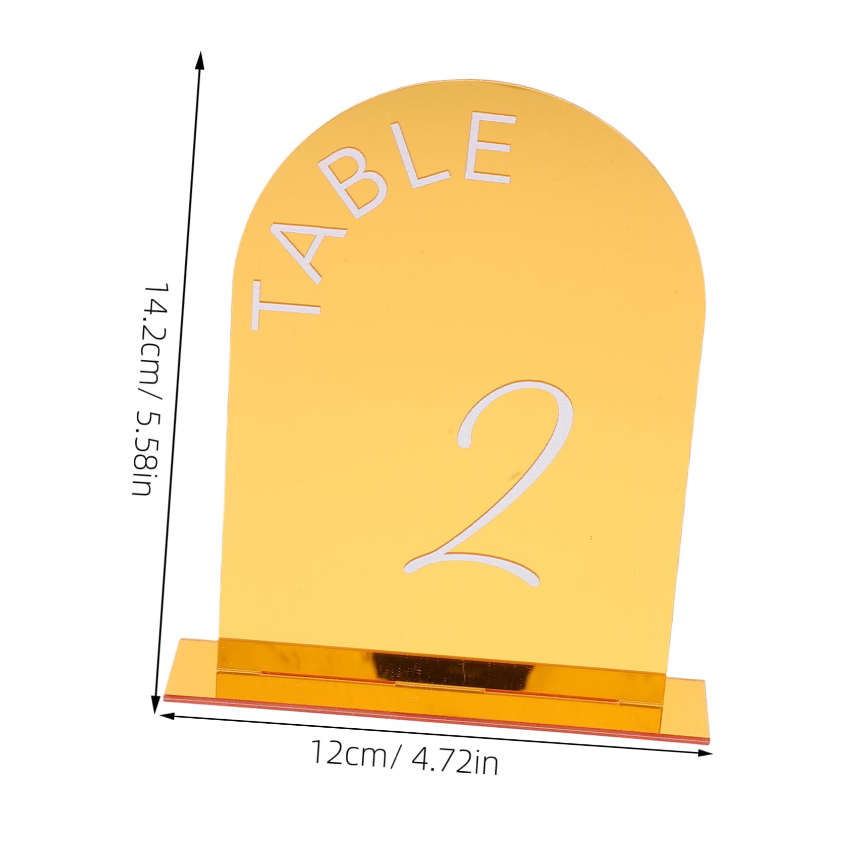 10pcs Acrylic Table Numbers: Black Arch Table Sign With Holder Stands For Wedding Reception Font Centerpiece Head Sign Anniversary Event Party Wedding