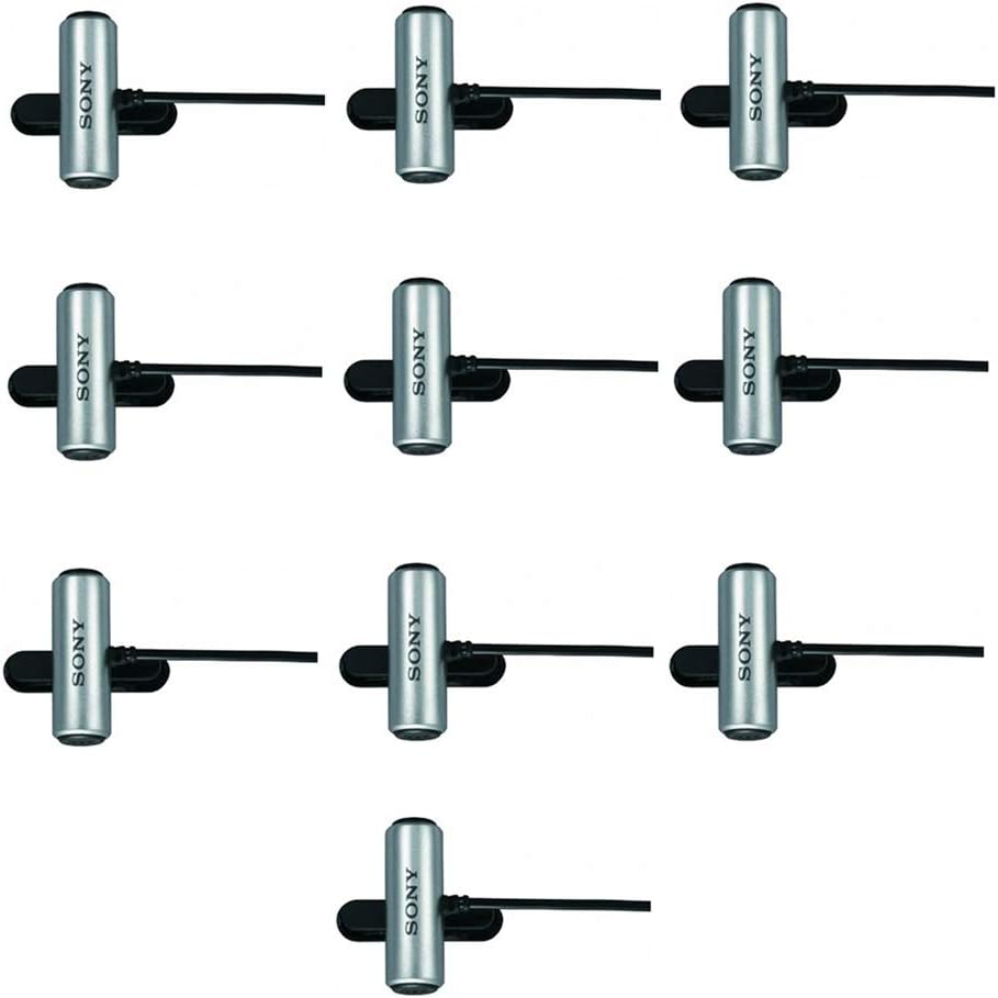 Sony ECMCS3 Clip style Omnidirectional Stereo Microphone -10 PACK