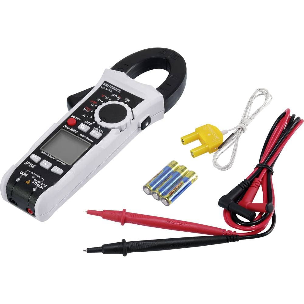Voltcraft VC-740 E Stromzange, HanD-Multimeter Digital Spritzwassergesch?tzt (ip54) Cat Iv 600 V Anzeige (counts): 6000 (vC-740 e)