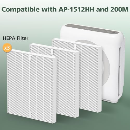 AP-1512HH Filter Set Replacement for Coway Airmega AP-1512HH and 200M Air Purifiers, 3 Efficient Filters Only, Compared to Part # 3304899
