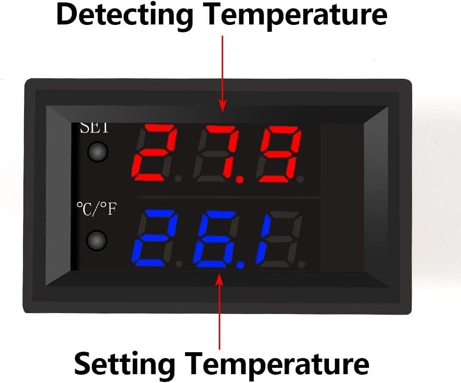 Miniatura 5 de UMLIFE 2 piezas de controlador de temperatura -50 a 110 Celsius (-58 a 230 F) DC 12V interruptor de control de termostato programable de