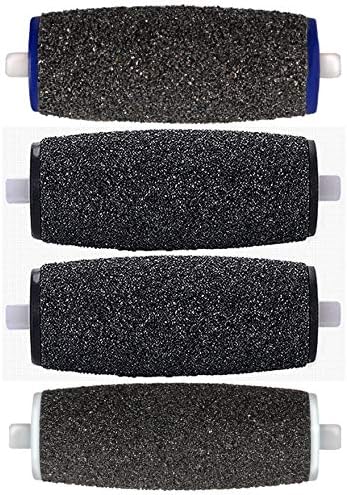 Pedicure Refill Rollers Compatible with Amope Pedi Perfect Foot File, 4-Pack Mixed Refills Heads (1 Extra Coarse, 2 Regular Coarse, 1 Soft Touch)