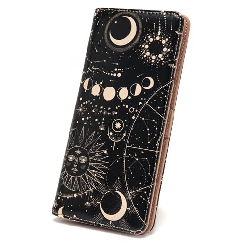 Image of Ultra Slim Thin Leather Women Wallet Rfid Blocking Credit Card Holder Bifold Clutch (Zodiac Signs)