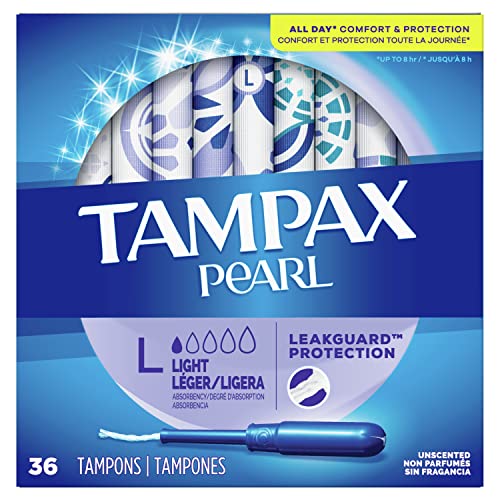 Tampons Tampax Pearl Lites 36 unités hygiène intime flux léger