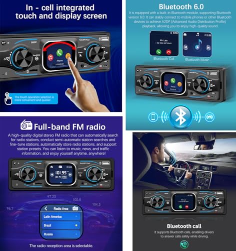 Radio para auto Bluetooth 2.2" pantalla táctil FYPLAY miniatura 3