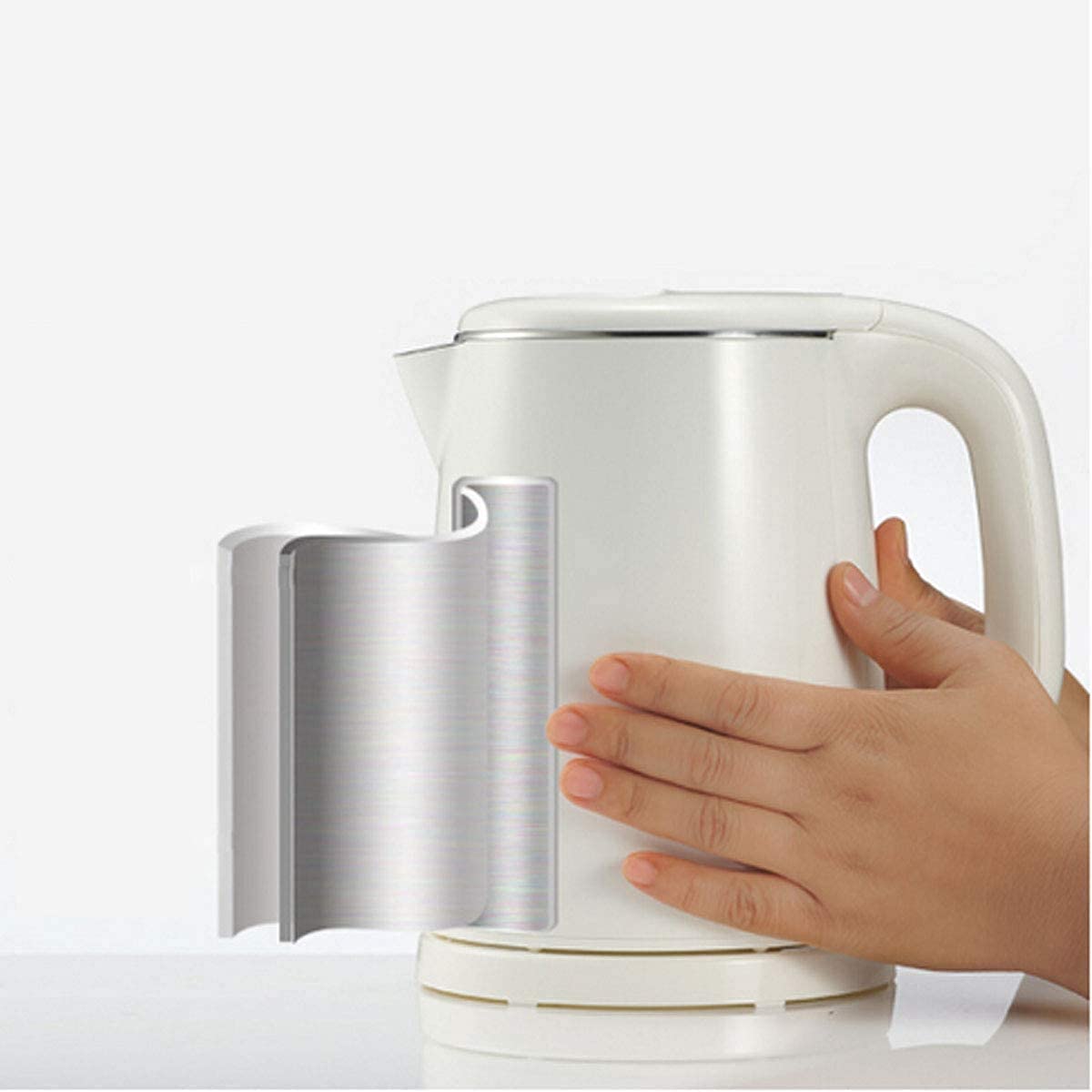 bouilloire électrique, Bouilloire électrique de voyage portable, 1 L, blanche