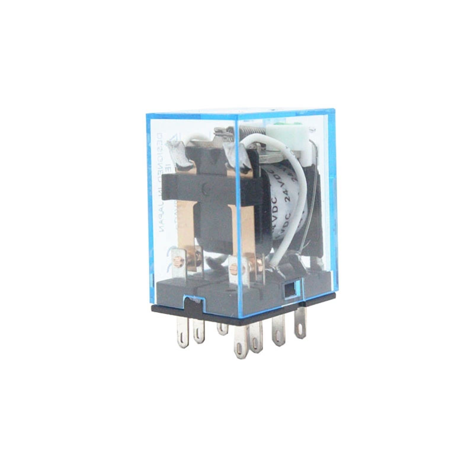 WEUSANXPL 20pcs MY2NJ AC 12V 24V 36V 48V 110V 220V 380V Power Relay Micro Mini Electromagnetic Relay 8 Pins DPDT 2NO 2NC 5A MY2N-J HH52P(AC 110V)