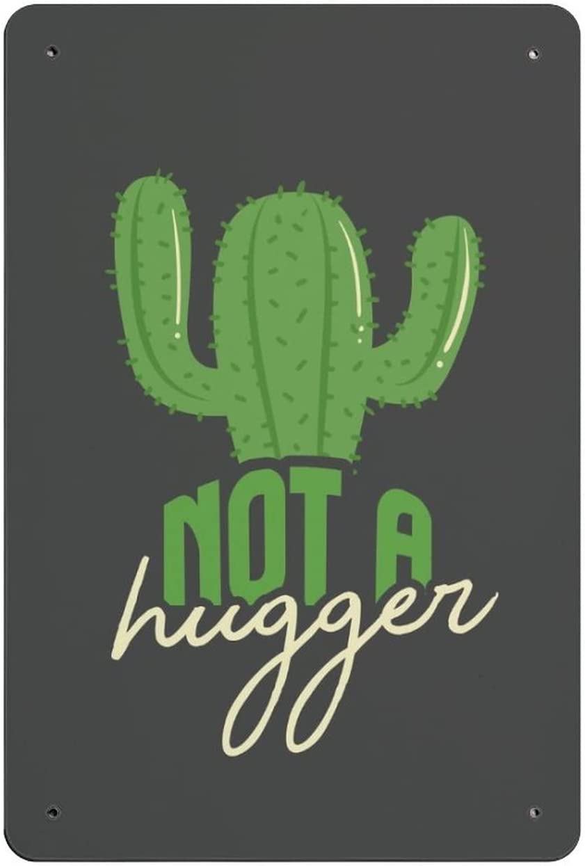 rayprint Vintage Garden DecorA Hugger Metal Sign Cactus Plant Tin Poster Yard Farm Home Wall Decoration Plaque 8x12 Inches
