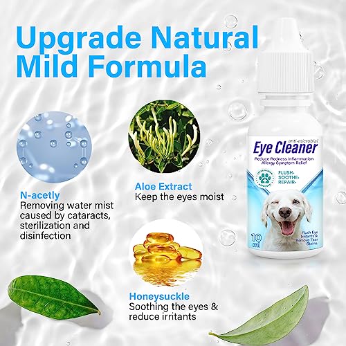 NNPCBT Dog Eye Drops, Gentle Eye Drops for Dogs & Cats, Pet Cleansing and Moisturizing Eye Care Drops, 2 Count – Bild 6