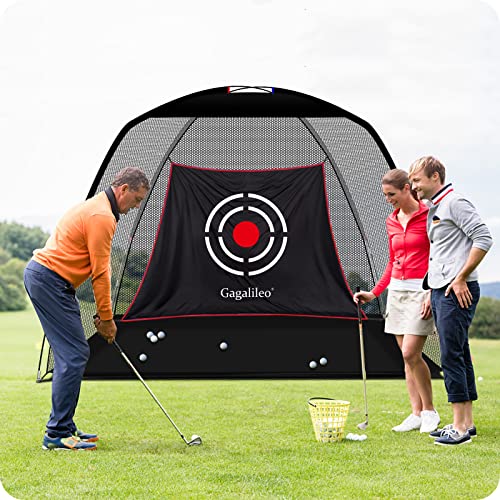 Golf Nets For Backyard Driving Golf Practice Net Golf Net For Indoor Use Golf Hitting Nets 10X7X6Ft Home Driving Range With Target And Carry Bag (Pro Black) #TOP6