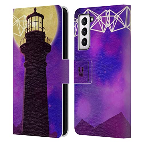 Carcasa de cuero Samsung Galaxy S21 FE 5G Head Case Designs con tapa y soporte de paisajes
