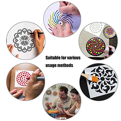 Mandala Stencil, 16 Pezzi Stencil per Pittura
