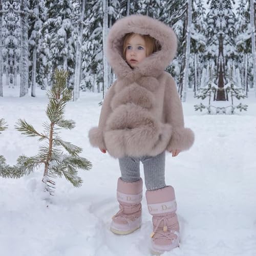 Girls Fleece Lined Leggings Pants Thick Warm Winter Toddler Girls Leggings with Cute Ruffles Tights3