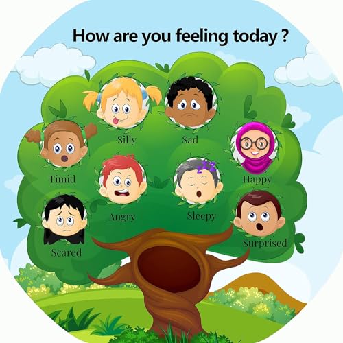 Emotions Tree Children's Tuff Tray Play Mat - 33.8 x 33.8 Inches - Vinyl - Tuff Tray NOT Included