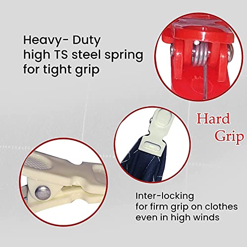 Image of Aashu Clothes Clip,Pegs,Pin,Clip for Cloth Drying and Hanging,Pack of 48 Pcs