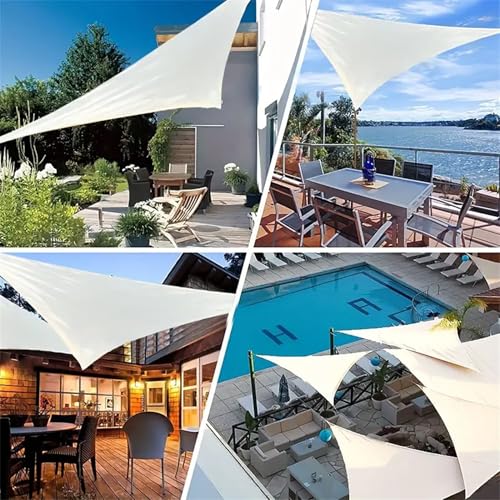 Voile d'ombrage triangulaire imperméable 95% UV pour terrasse - 8