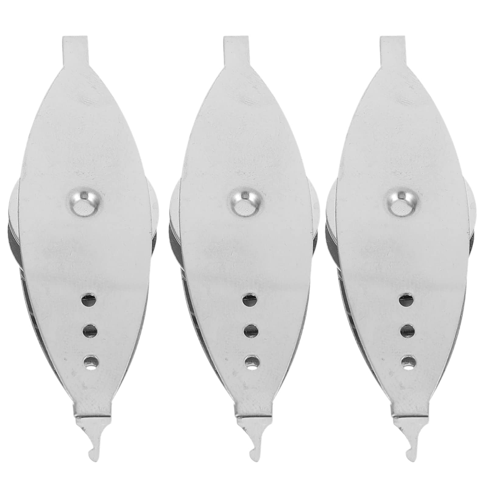 NUOBESTY Lace Making Shuttles 3pcs Metal Bobbin Sewing Accessories for Knitting Craft and Weaving