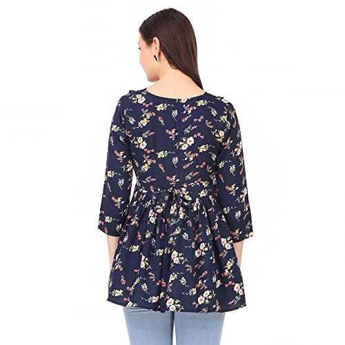 Image of ZUVINO Women's Maternity Feeding Top with Zip for Easy Nursing | Stylish Feeding Tops for Jeans | Maternity Short Kurti for Mothers | Nursing Dress for Women | 100% Rayon