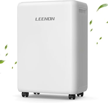 Dehumidifier, 12L/Day Dehumidifiers for Home with timer, filter screen and child safety lock, Intelligent/Drying/Continuous Mode, Energy saving, silent, targeting fungi and humidity