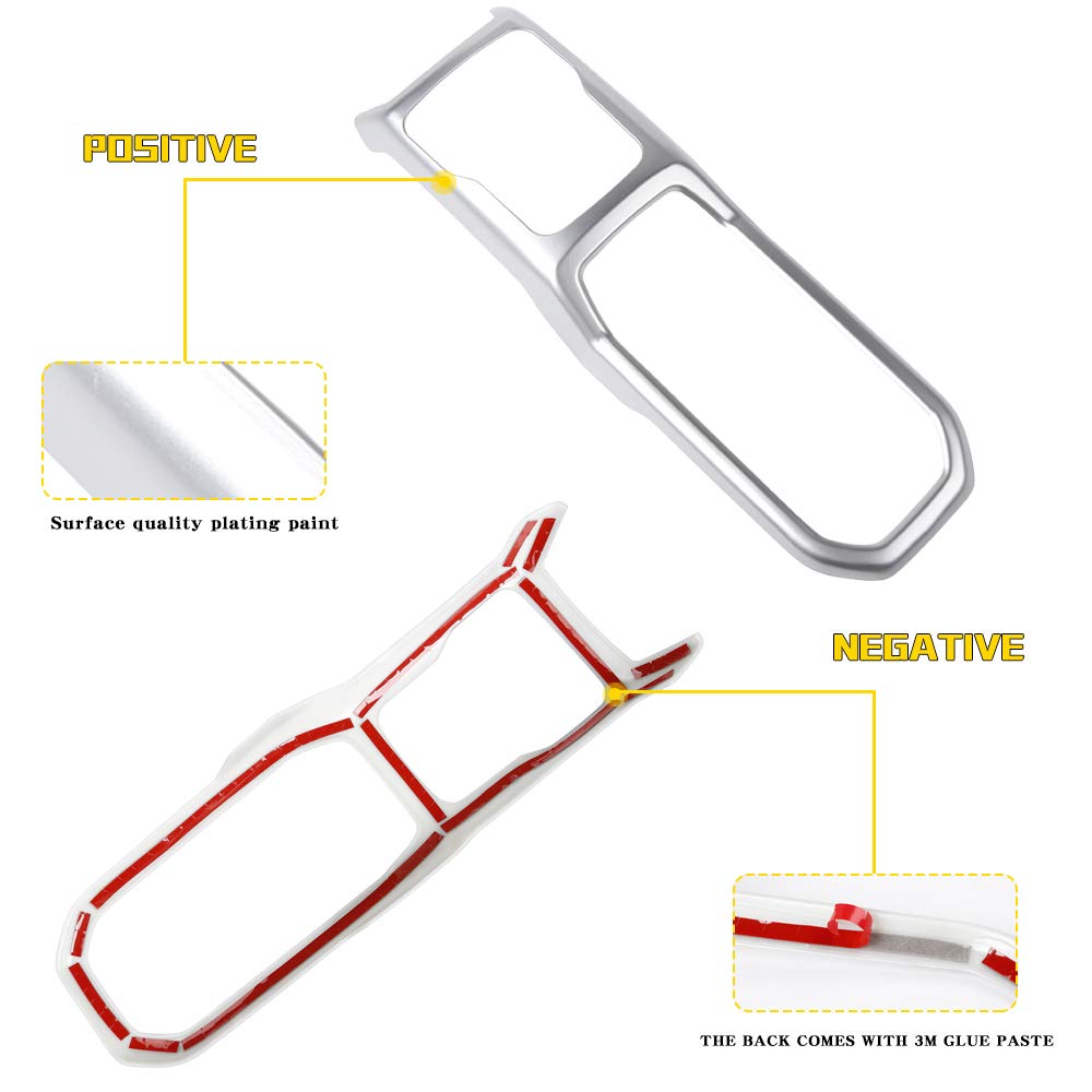 RT-TCZ for Jeep JL Gear Shift Cup Holder Panel Trim Cover for Jeep Wrangler JL JLU Gladiator JT 2018-2024 Silver Interior Accessories