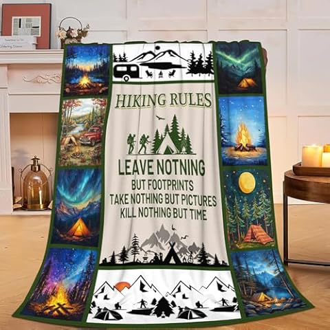 Wosabee Super Soft Fleece Hiking Blanket Cover