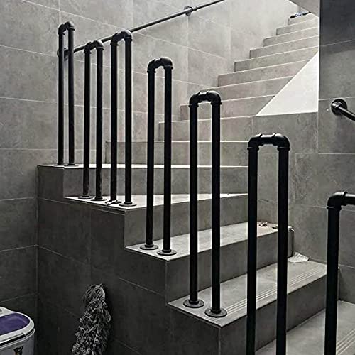 Rampe de sécurité extérieure en bois et béton au support métal noble
