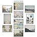 Kate and Laurel Sylvie Lake Tahoe California Mountain Sand Harbor Framed Canvas Wall Art by Laura Evans, 28x38 Gray, Geographic Nature Art for Wall