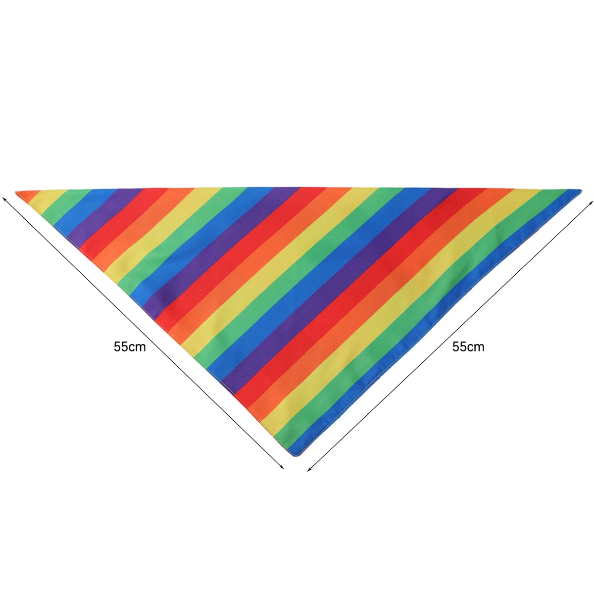 Paquete de 2 bandanas de arcoíris con rayas coloridas, diadema cuadrada del orgullo LGBT, accesorios para hombres y mujeres, disfraz de celebración de fiesta gay, blanco, 1
