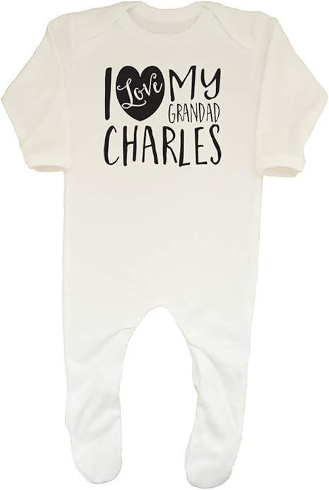 Shopagift Baby,Clothing,Baby Boys 0-24m,Sleepwear & Robes,Sleepsuits Shopagift Baby Personalised I Love My Grandad Sleepsuit Romper