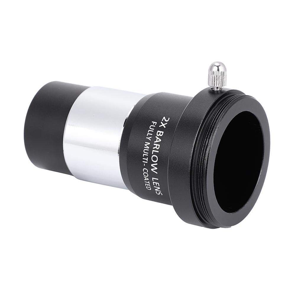 Goshyda Kit de Ocular Plossl, Conjunto de Ocular telescópico Plossl de 1.25 "4 mm/10 mm/25 mm + 2X Lente Barlow para fotografía de astronomía