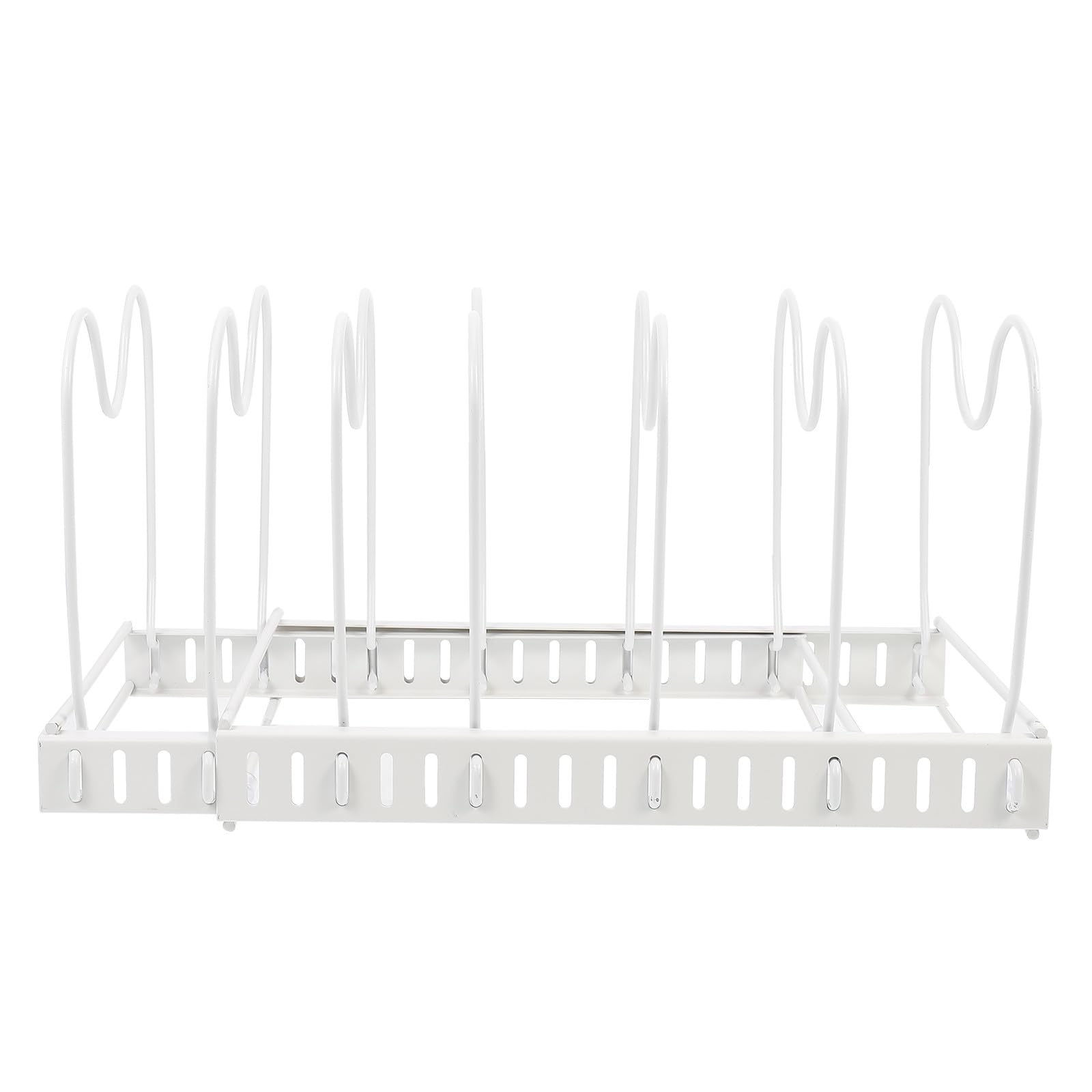 BESPORTBLE Soporte para Tapas de Ollas Extensible de Hierro Organizador de Utensilios para Cocina sin Perforación Adecuado para Encimeras y Almacenamiento Doméstico