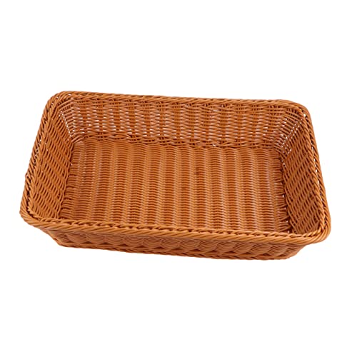 TOPBATHY organizador de escritorio cestas para estanterías canasta de frutas cesta de mimbre con tapa tapas balanzas digitales de cocina cesta de almacenamiento cesta tejida De madera Khaki